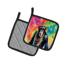 Load image into Gallery viewer, Hippie Animal Chimpanzee Pot Holders - Set of 2 Decorative Kitchen Helpers | Made in the USA