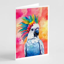 Load image into Gallery viewer, Hippie Animal Cockatoo Greeting Cards - Blank Note Cards – 8-Pack of Artist-Designed Cards with Envelopes