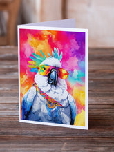 Load image into Gallery viewer, Hippie Animal Cockatoo Greeting Cards - Blank Note Cards – 8-Pack of Artist-Designed Cards with Envelopes