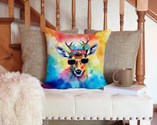 Load image into Gallery viewer, Hippie Animal Deer Throw Pillow - 14x14 Decorative Pillow – Art for Your Home &amp; Patio