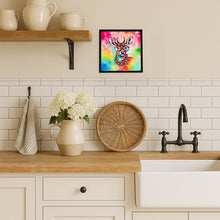 Load image into Gallery viewer, Hippie Animal Deer Framed Metal Print