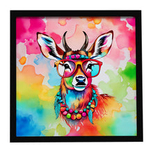 Load image into Gallery viewer, Hippie Animal Deer Framed Metal Print