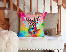 Load image into Gallery viewer, Hippie Animal Deer Throw Pillow - 14x14 Decorative Pillow – Art for Your Home &amp; Patio