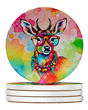 Load image into Gallery viewer, Hippie Animal Deer Large Sandstone Coasters Pack of 4