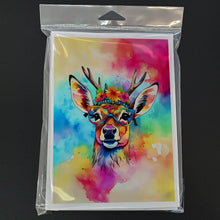 Load image into Gallery viewer, Hippie Animal Deer Greeting Cards - Blank Note Cards – 8-Pack of Artist-Designed Cards with Envelopes