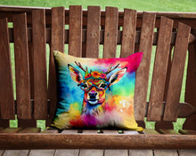Load image into Gallery viewer, Hippie Animal Deer Throw Pillow - 14x14 Decorative Pillow – Art for Your Home &amp; Patio