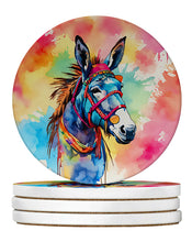 Load image into Gallery viewer, Hippie Animal Donkey Large Sandstone Coasters Pack of 4