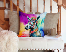 Load image into Gallery viewer, Hippie Animal Donkey Throw Pillow - 14x14 Decorative Pillow – Art for Your Home &amp; Patio