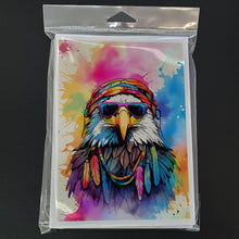 Load image into Gallery viewer, Hippie Animal Eagle Greeting Cards - Blank Note Cards – 8-Pack of Artist-Designed Cards with Envelopes