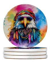 Load image into Gallery viewer, Hippie Animal Eagle Large Sandstone Coasters Pack of 4