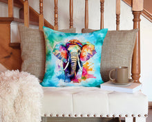 Load image into Gallery viewer, Hippie Animal Elephant Throw Pillow - 14x14 Decorative Pillow – Art for Your Home &amp; Patio
