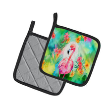 Load image into Gallery viewer, Hippie Animal Flamingo Pot Holders - Set of 2 Decorative Kitchen Helpers | Made in the USA