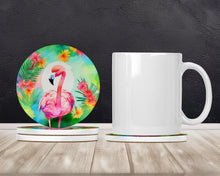 Load image into Gallery viewer, Hippie Animal Flamingo Large Sandstone Coasters Pack of 4