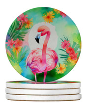 Load image into Gallery viewer, Hippie Animal Flamingo Large Sandstone Coasters Pack of 4