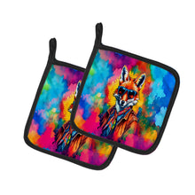 Load image into Gallery viewer, Hippie Animal Fox Pot Holders - Set of 2 Decorative Kitchen Helpers | Made in the USA