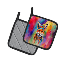 Load image into Gallery viewer, Hippie Animal Fox Pot Holders - Set of 2 Decorative Kitchen Helpers | Made in the USA