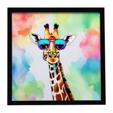 Load image into Gallery viewer, Hippie Animal Giraffe Framed Metal Print