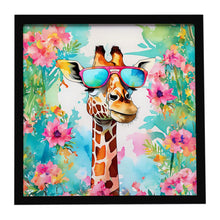 Load image into Gallery viewer, Hippie Animal Giraffe Framed Metal Print