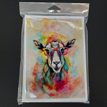 Load image into Gallery viewer, Hippie Animal Goat Greeting Cards - Blank Note Cards – 8-Pack of Artist-Designed Cards with Envelopes