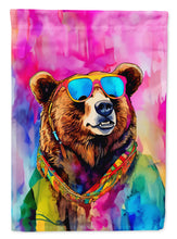 Load image into Gallery viewer, Grizzly Bear Garden Flag - Hippie Aniimals - Animal-Themed Yard Decor