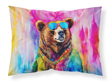 Load image into Gallery viewer, Hippie Animal Grizzly Bear Standard Pillowcase – Artistic Decorative Front, White Back