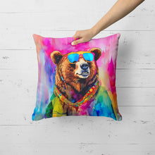 Load image into Gallery viewer, Hippie Animal Grizzly Bear Throw Pillow