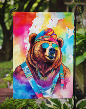 Load image into Gallery viewer, Grizzly Bear Garden Flag - Hippie Aniimals - Animal-Themed Yard Decor