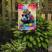Load image into Gallery viewer, Hippopotamus Garden Flag - Hippie Aniimals - Animal-Themed Yard Decor