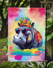 Load image into Gallery viewer, Hippopotamus Garden Flag - Hippie Aniimals - Animal-Themed Yard Decor