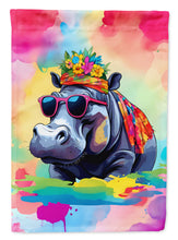Load image into Gallery viewer, Hippopotamus Garden Flag - Hippie Aniimals - Animal-Themed Yard Decor