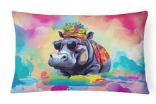 Load image into Gallery viewer, Hippie Animal Hippopotamus Throw Pillow