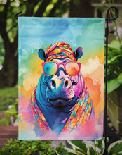 Load image into Gallery viewer, Hippopotamus Garden Flag - Hippie Aniimals - Animal-Themed Yard Decor
