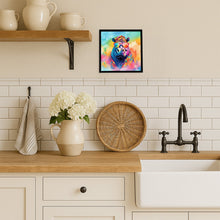 Load image into Gallery viewer, Hippie Animal Hippopotamus Framed Metal Print