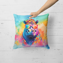 Load image into Gallery viewer, Hippie Animal Hippopotamus Throw Pillow