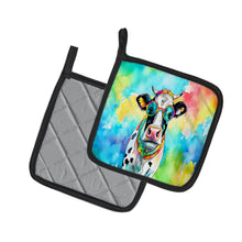 Load image into Gallery viewer, Hippie Animal Cow Pot Holders - Set of 2 Decorative Kitchen Helpers | Made in the USA