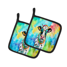 Load image into Gallery viewer, Hippie Animal Cow Pot Holders - Set of 2 Decorative Kitchen Helpers | Made in the USA
