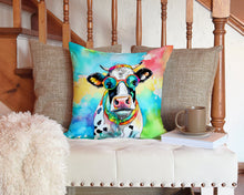 Load image into Gallery viewer, Hippie Animal Cow Throw Pillow - 14x14 Decorative Pillow – Art for Your Home &amp; Patio