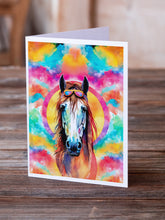 Load image into Gallery viewer, Hippie Animal Horse Greeting Cards - Blank Note Cards – 8-Pack of Artist-Designed Cards with Envelopes