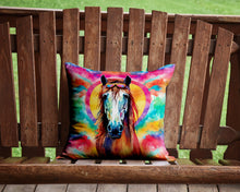 Load image into Gallery viewer, Hippie Animal Horse Throw Pillow - 14x14 Decorative Pillow – Art for Your Home &amp; Patio