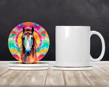Load image into Gallery viewer, Hippie Animal Horse Large Sandstone Coasters Pack of 4