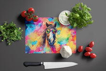 Load image into Gallery viewer, Hippie Animal Horse Glass Cutting Boards – Durable, Decorative Kitchen Art
