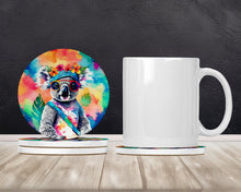 Load image into Gallery viewer, Hippie Animal Koala Large Sandstone Coasters Pack of 4