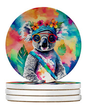 Load image into Gallery viewer, Hippie Animal Koala Large Sandstone Coasters Pack of 4