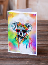 Load image into Gallery viewer, Hippie Animal Koala Greeting Cards - Blank Note Cards – 8-Pack of Artist-Designed Cards with Envelopes