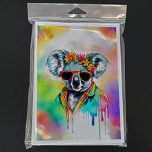 Load image into Gallery viewer, Hippie Animal Koala Greeting Cards - Blank Note Cards – 8-Pack of Artist-Designed Cards with Envelopes