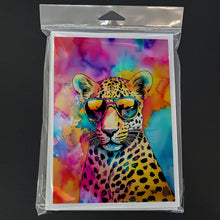 Load image into Gallery viewer, Hippie Animal Leopard Greeting Cards - Blank Note Cards – 8-Pack of Artist-Designed Cards with Envelopes