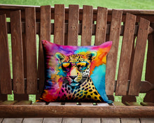Load image into Gallery viewer, Hippie Animal Leopard Throw Pillow - 14x14 Decorative Pillow – Art for Your Home &amp; Patio