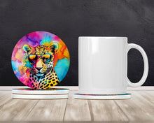 Load image into Gallery viewer, Hippie Animal Leopard Large Sandstone Coasters Pack of 4