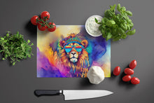 Load image into Gallery viewer, Hippie Animal Lion Glass Cutting Boards – Durable, Decorative Kitchen Art