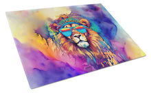 Load image into Gallery viewer, Hippie Animal Lion Glass Cutting Boards – Durable, Decorative Kitchen Art